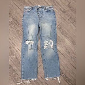 Straight crop jeans